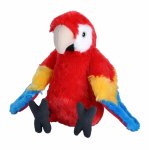 Jucarie plus papagal Macaw Stacojiu Wild Republic 20 cm