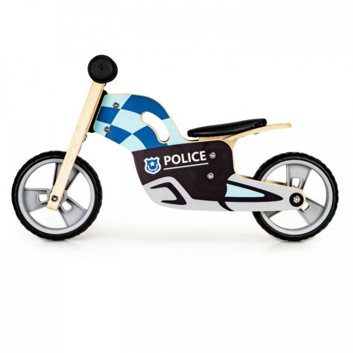 Bicicleta de echilibru din lemn cu roti EVA Ecotoys LC-V1330 Politie - 2