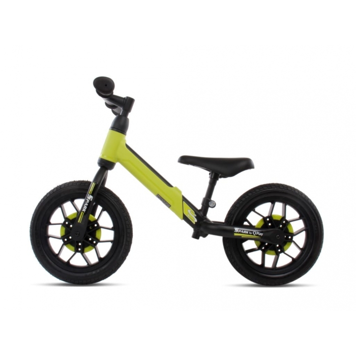 Bicicleta fara pedale si roti cu LED Sun Baby 017 Spark Green nichiduta.ro