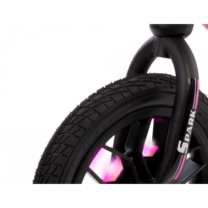 Bicicleta fara pedale si roti cu LED Sun Baby 017 Spark Pink - 1