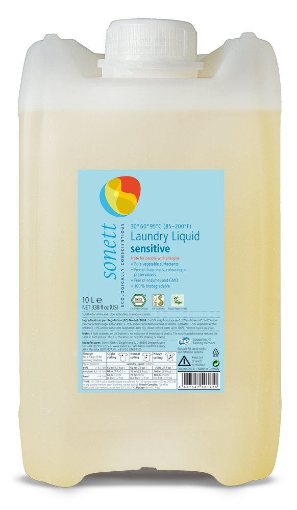 Detergent ecologic lichid pentru rufe albe si colorate neutru 10L 10L imagine noua responsabilitatesociala.ro