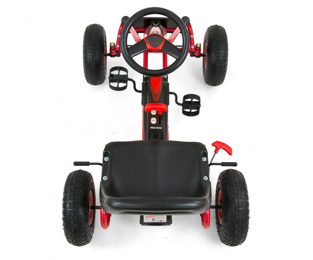 Go-kart cu pedale si roti gonflabile thor red