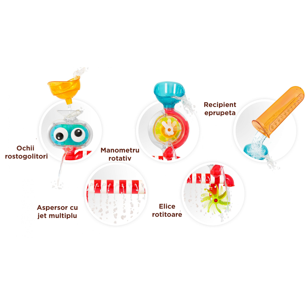 Jucarie laboratorul cu apa invarte si roteste transparent 1-3 ani Yookidoo - 2 | YEO