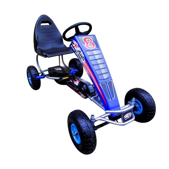 Kart cu pedale Gokart 4-10 ani roti gonflabile G5 R-Sport albastru nichiduta.ro