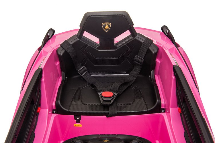 Masinuta electrica 12V cu roti EVA si scaun din piele Lamborghini Sian Roz - 1