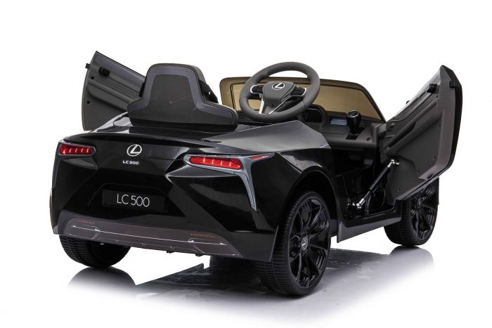 Masinuta electrica cu roti Eva si scaun de piele Lexus LC500 Black - 2
