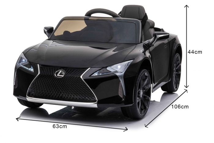 Masinuta electrica cu roti Eva si scaun de piele Lexus LC500 Black - 5