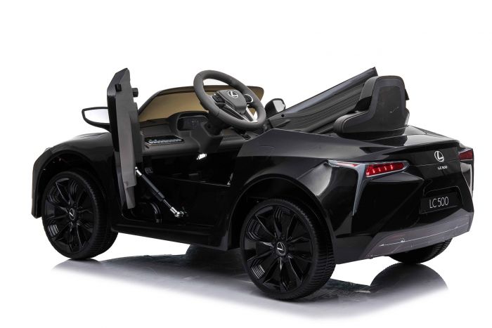 Masinuta electrica cu roti Eva si scaun de piele Lexus LC500 Black - 7