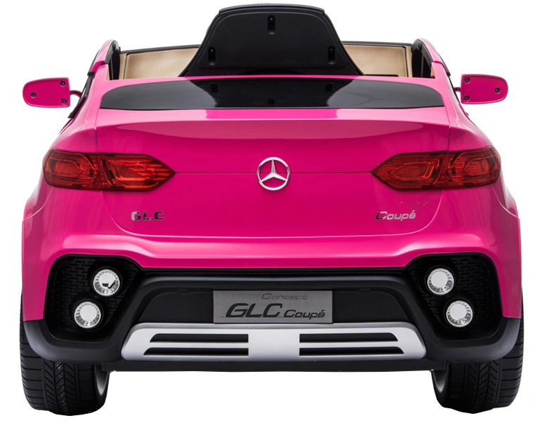 Masinuta electrica cu roti din cauciuc si scaun piele Mercedes-Benz GLC Coupe Pink - 5