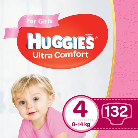 Pachet Scutece Huggies Ultra Comfort Virtual Pack 4 Girl, 8-14 kg 132 buc - 1 | YEO