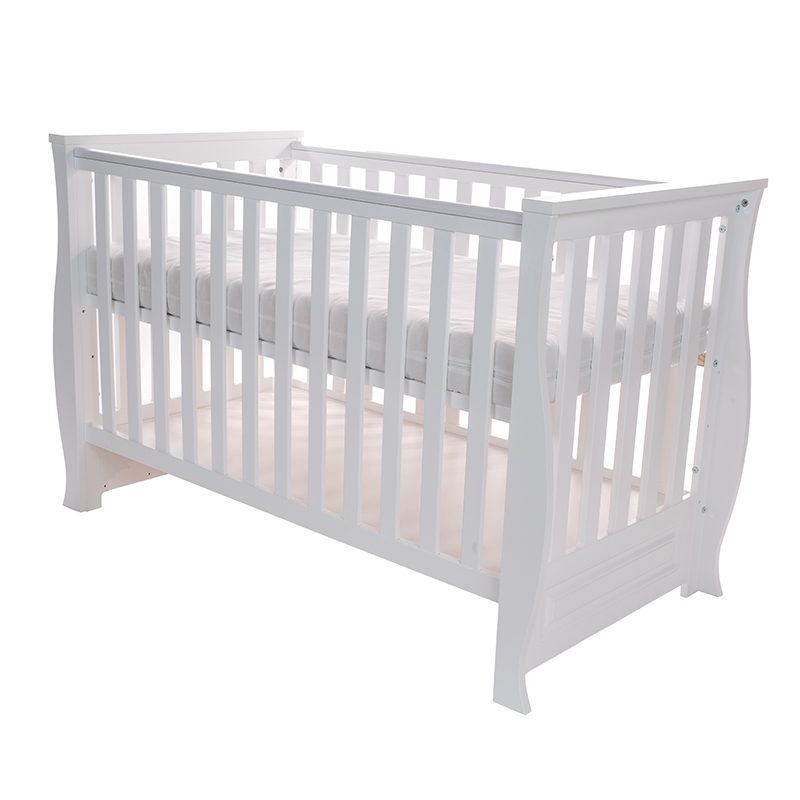 Patut pentru bebelusi 120x60 cm dona lux white + saltea cocos