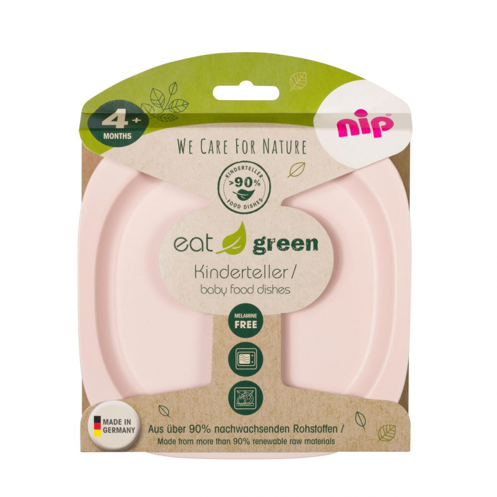 Set 2 farfurii pentru mancarea copiilor nip Eat Green 37068 - 2 | YEO