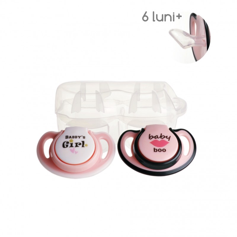 Poze Set 2 suzete ortodontice din silicon + cutie sterilizare Minut Baby 6+ nichiduta.ro 