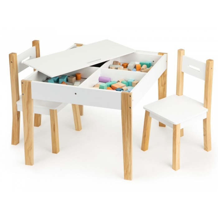 Set de masa cu doua scaune pentru copii Ecotoys OTI43 - 2