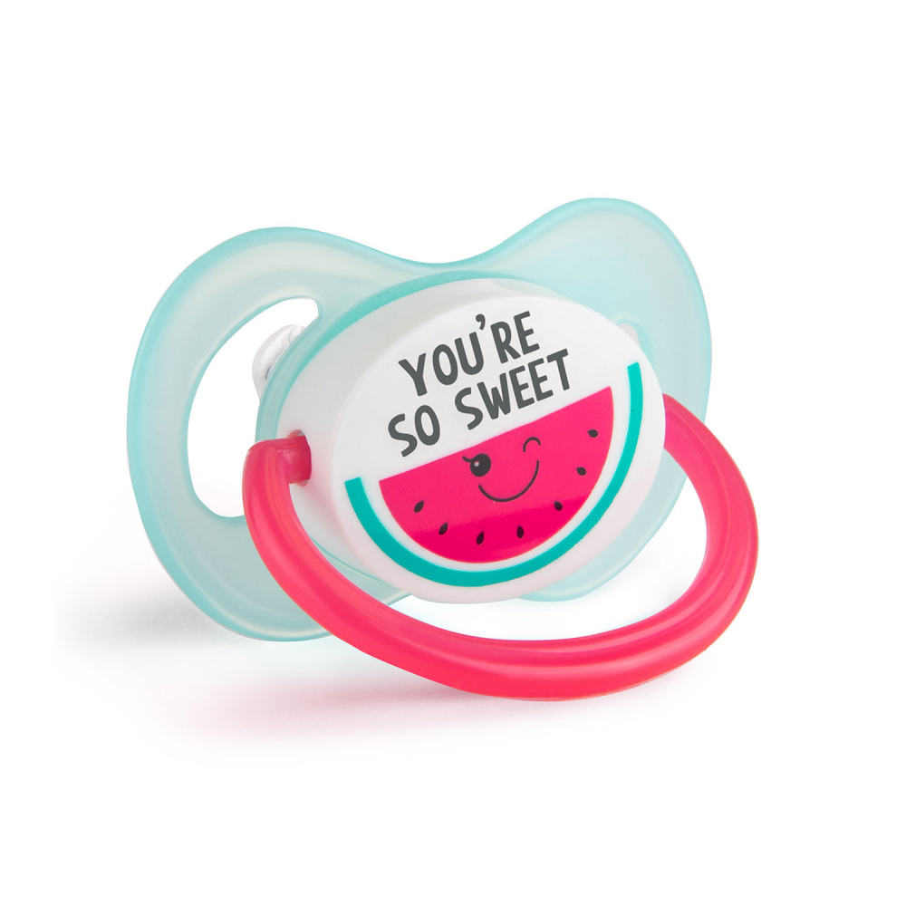 Suzeta din silicon simetrica 6-18 luni so cool pink