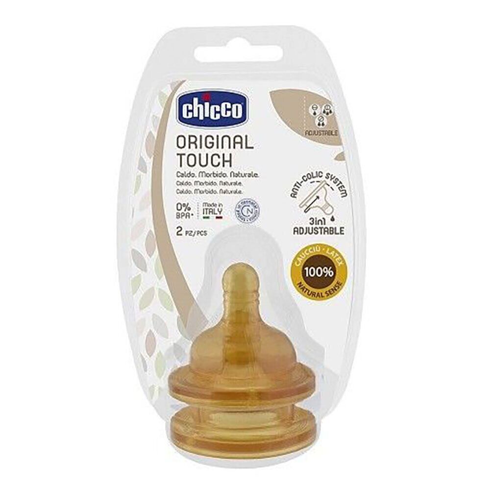 Tetina fiziologica Chicco Original Touch cauciuc flux reglabil 2 buc 2 luni+ Alimentatie