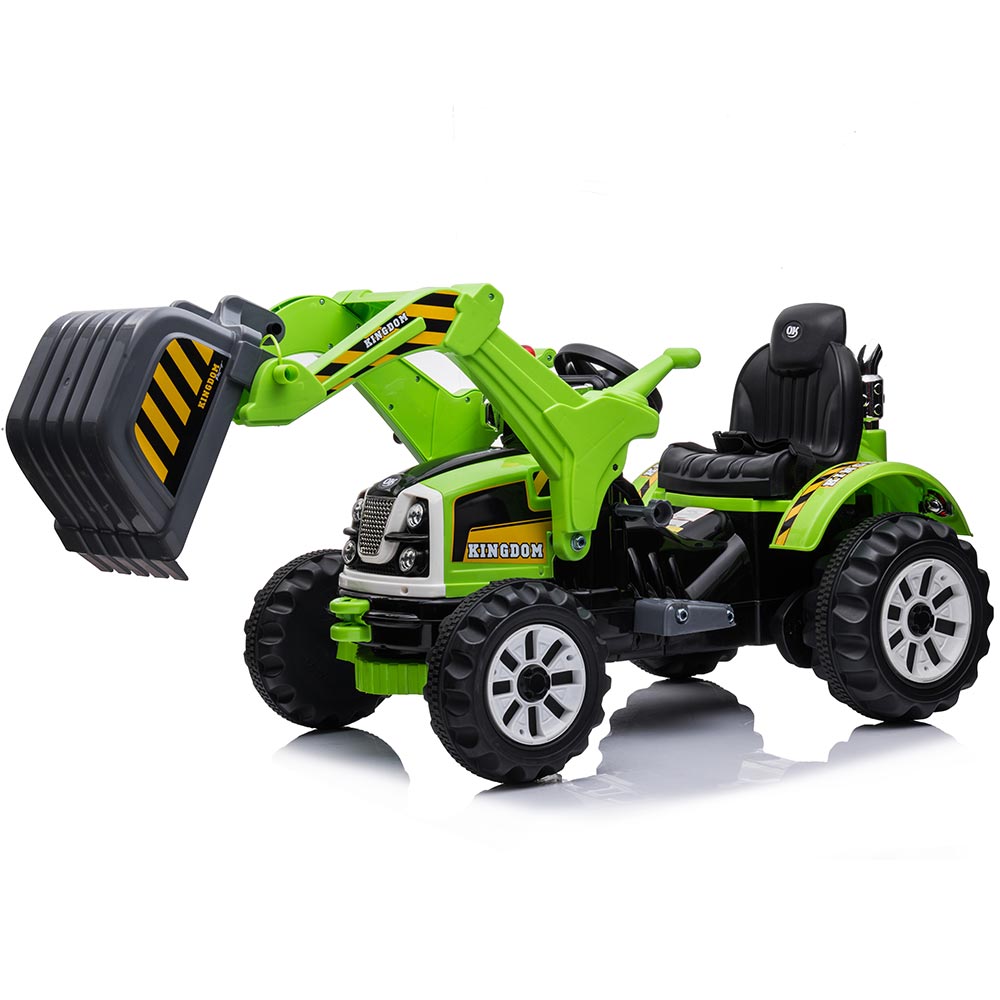 Tractor electric cu cupa pentru copii JS328A verde - 6