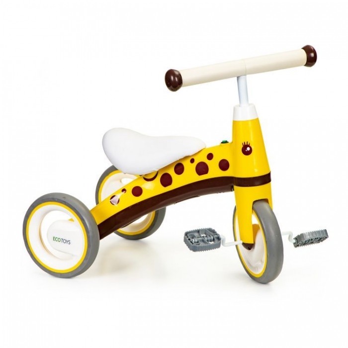 Tricicleta cu pedale Ecotoys LC-V1850 galben copii imagine noua responsabilitatesociala.ro