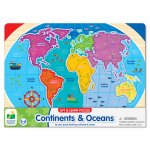 Puzzle sa invatam continentele si oceanele