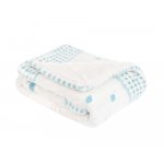 Paturica super soft + sherpa 110x140 cm KikkaBoo Polar Fisher Mint