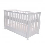 Patut pentru bebelusi din lemn masiv cu sertar 120x60 cm Dona Lux white