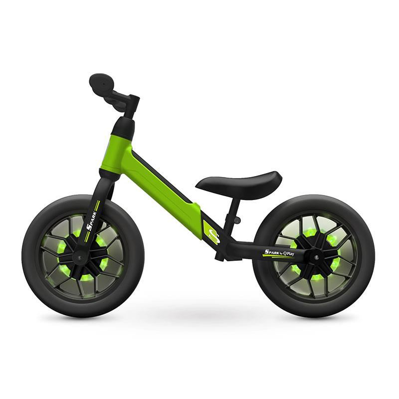 Bicicleta fara pedale Balance bike QPlay Spark Verde Balance imagine 2022 protejamcopilaria.ro