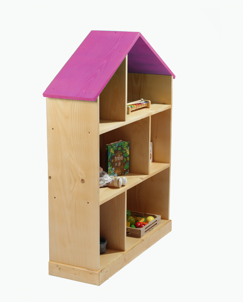 Casuta biblioteca din lemn BookHouse Bubble Gum 130 x 96 x 30 cm nichiduta.ro imagine 2022