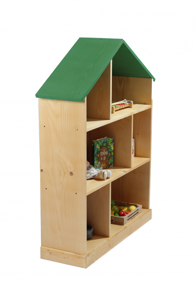 Casuta biblioteca din lemn BookHouse Forest Green 130 x 96 x 30 cm