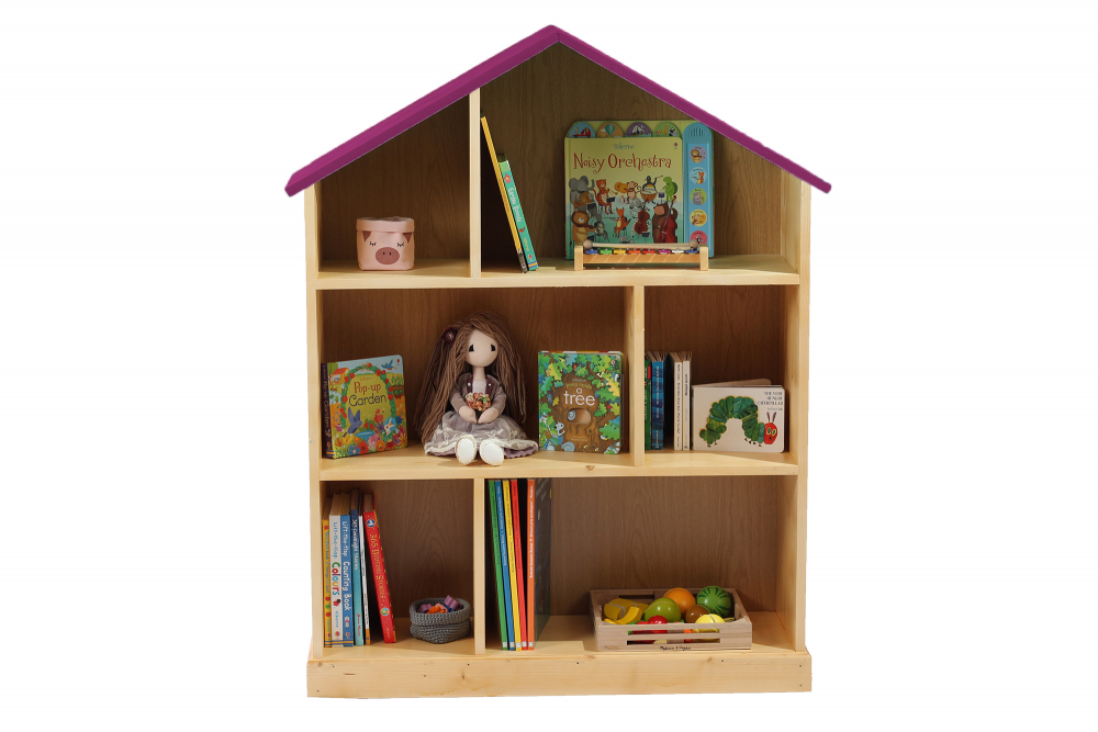 Casuta biblioteca din lemn BookHouse Lollipop Purple 130 x 96 x 30 cm - 1