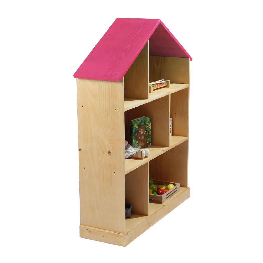 Casuta biblioteca din lemn BookHouse Mambo Melon 130 x 96 x 30 cm