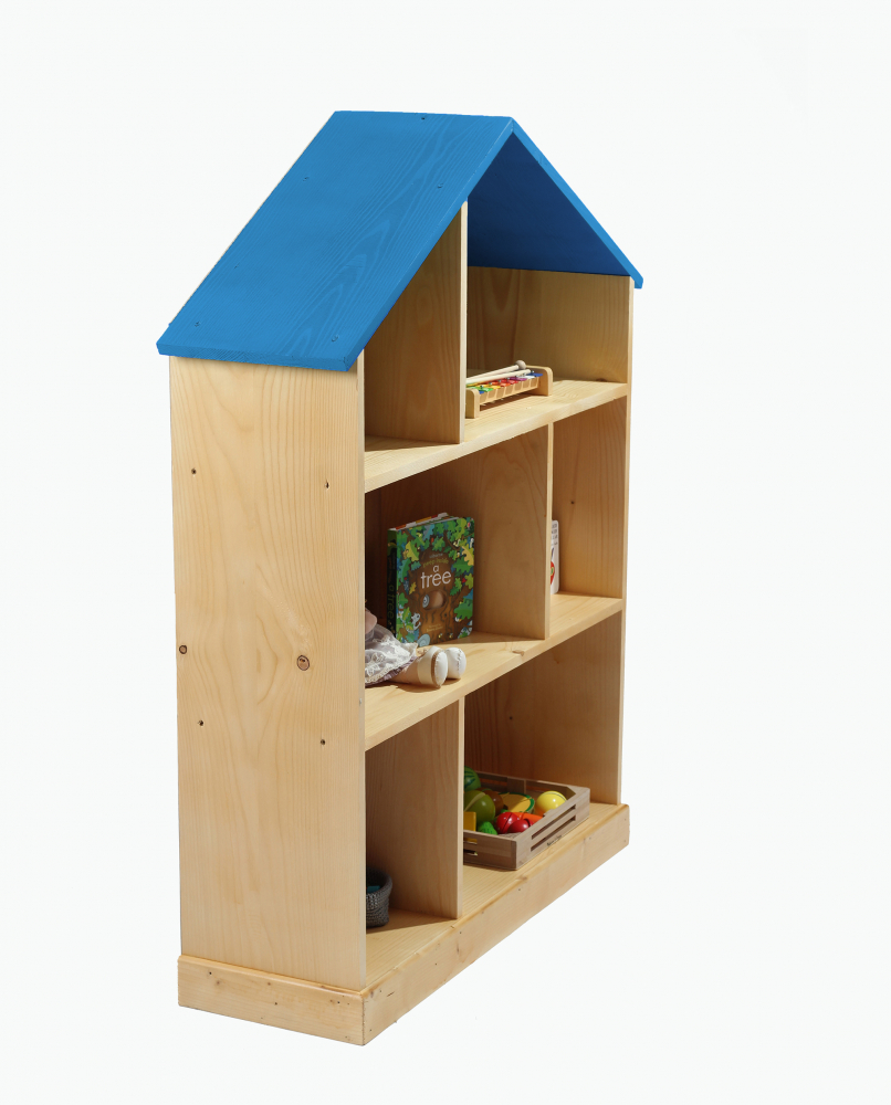 Casuta biblioteca din lemn BookHouse Ocean Blue 130 x 96 x 30 cm nichiduta.ro imagine 2022