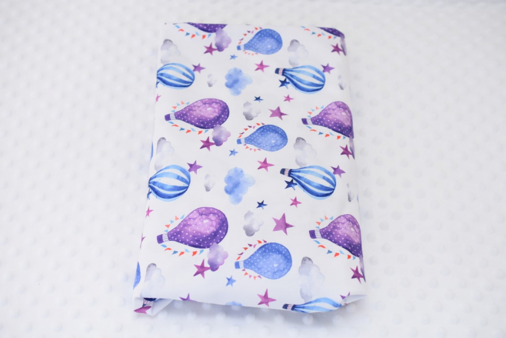 Cearsaf pentru patut din bumbac model baloane 120x60 cm