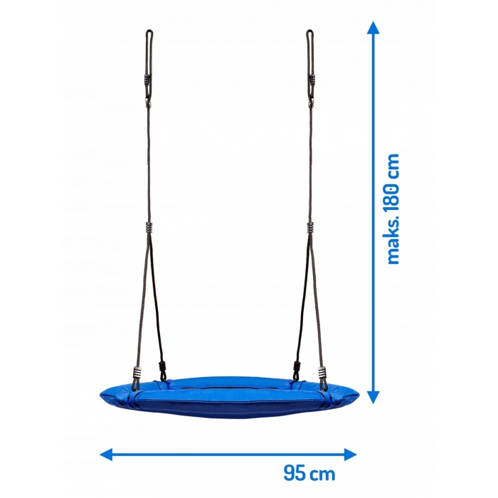 Leagan tip cuib pentru copii XXL 95 cm 150 kg Neo-Sport Albastru - 1 | YEO