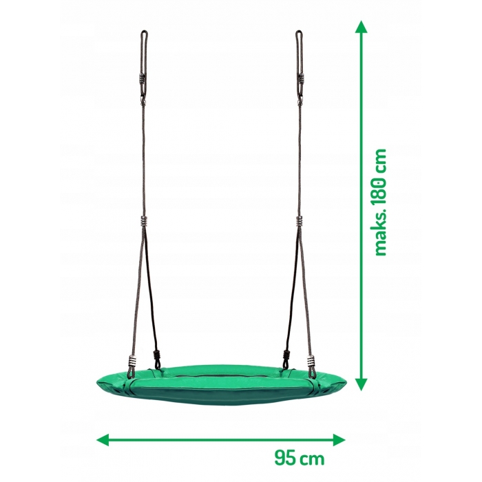 Leagan tip cuib pentru copii XXL 95 cm 150 kg Neo-Sport Verde - 1 | YEO