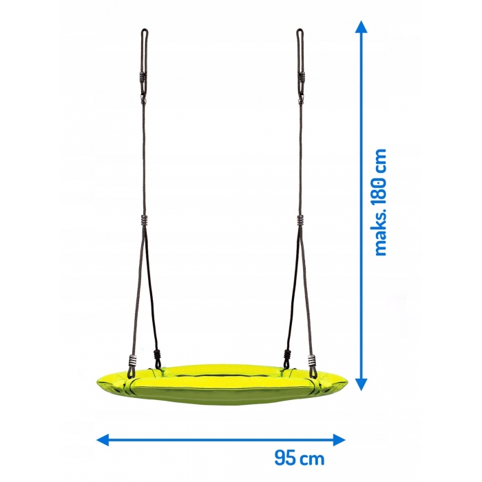 Leagan tip cuib pentru copii XXL 95 cm 150 kg Neo-Sport Galben - 1 | YEO