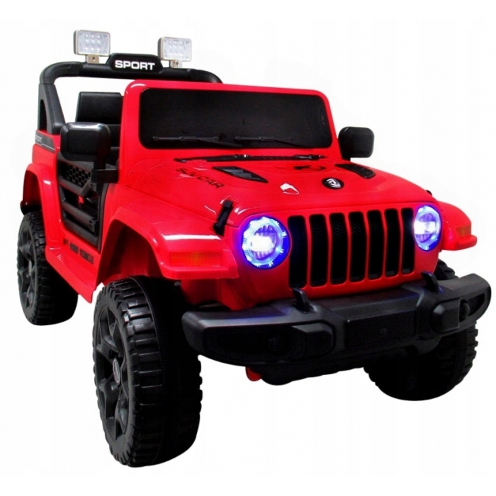 Masinuta electrica cu telecomanda si functie de balansare Jeep X10 TS-159 R-Sport rosu balansare