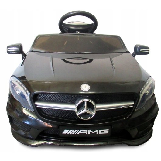 Masinuta electrica cu telecomanda, roti EVA si scaun piele Mercedes GLA45 negru - 1