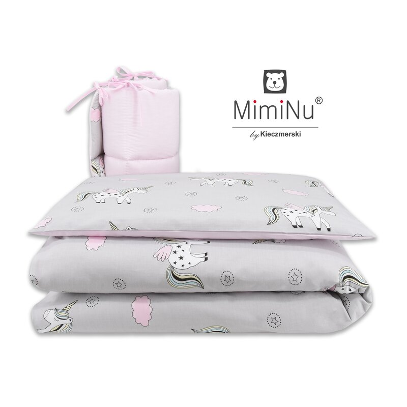 Set 3 piese patut pink unicorn miminu