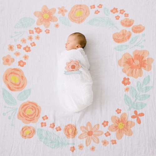 Paturica aniversara bebelusi model floral Pearhead - 1