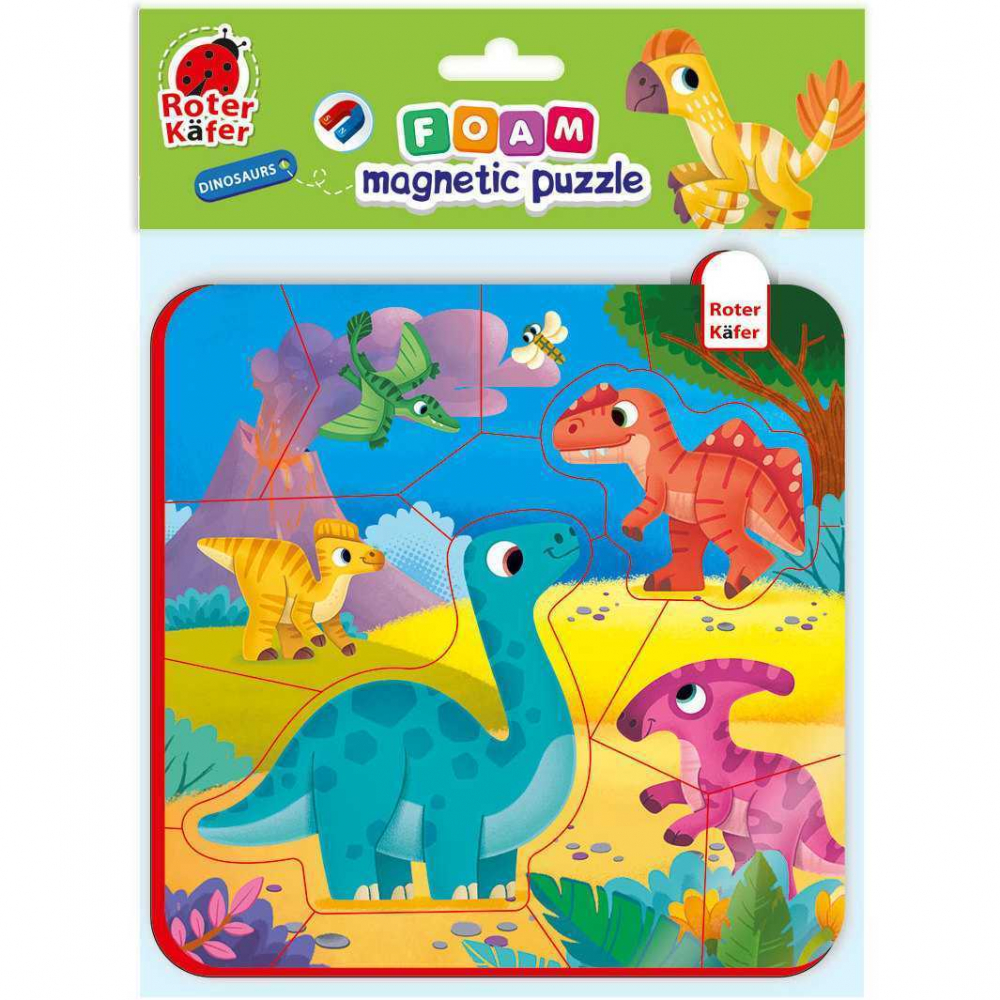 Puzzle magnetic Dino Roter Kafer