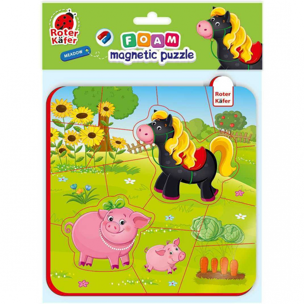 Puzzle magnetic Ferma calut si purcelusi Roter Kafer