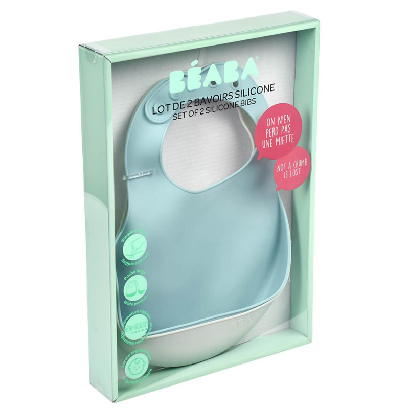 Set 2 bavete silicon Beaba Airy GreenLight Grey - 3 | YEO