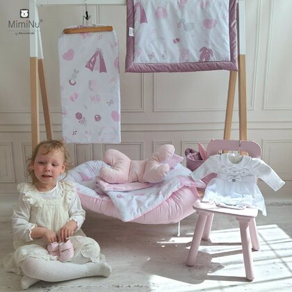 Set 4 in 1 Cosulet bebelus Baby Cocoon 90×50 cm Baby Shower Pink 90x50 imagine noua responsabilitatesociala.ro
