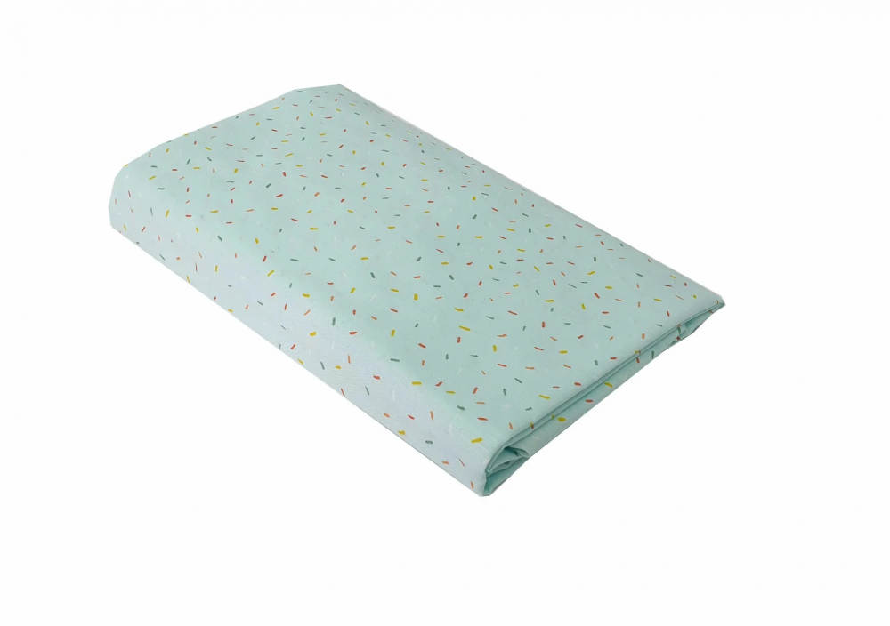 Set cearceafuri inghetata de fistic patut bebelus 70x120 cm cu elastic din bumbac