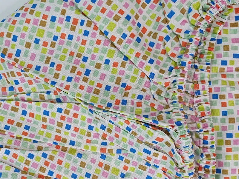 Set cearceafuri Mozaic patut bebelus 52x95 cm cu elastic din bumbac - 2