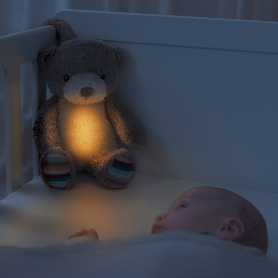 Plus cu mecanism de linistire si relaxarea bebelusului Ursuletul Bruno bebelusului imagine 2022 protejamcopilaria.ro