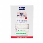 Amidon dermatologic din orez pentru baie Chicco Baby Moments Sensitive 150g 0 luni+