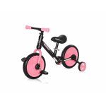 Bicicleta de tranzitie 2 in 1 Energy cu pedale si roti auxiliare Black & Pink