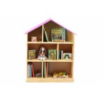 Casuta biblioteca din lemn BookHouse Candy Pink 130 cm x 96 cm x 30 cm