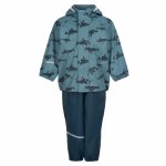 Set Baby Shark jacheta+pantaloni ploaie si windstopper CeLaVi 70 cm